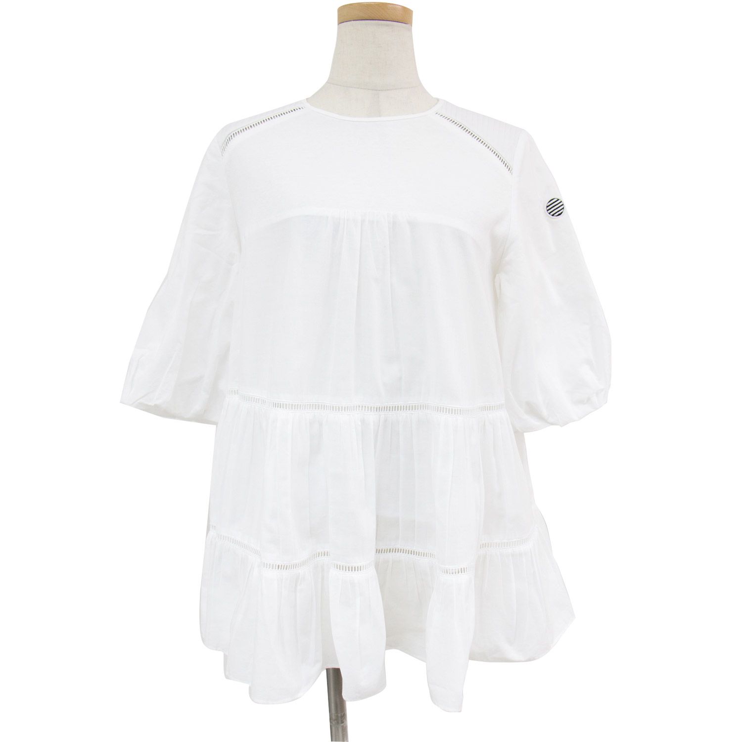 ボーダーズアットバルコニー コットン ブラウス トップス