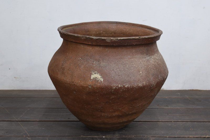 蔵A4435 古信楽 甕 大壷 鎌倉～室町 木箱
