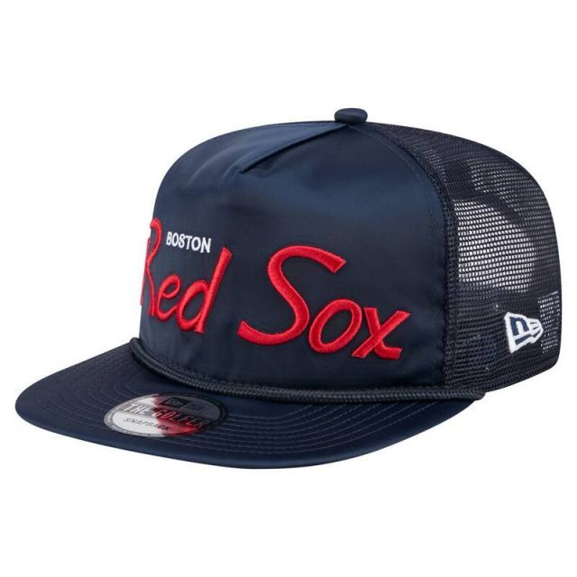 【送料無料】 ニューエラ メンズ 帽子 アクセサリー Men's New Era Navy Boston Red Sox Retro Satin Script Golfer Adjustable Hat Rsx Navy