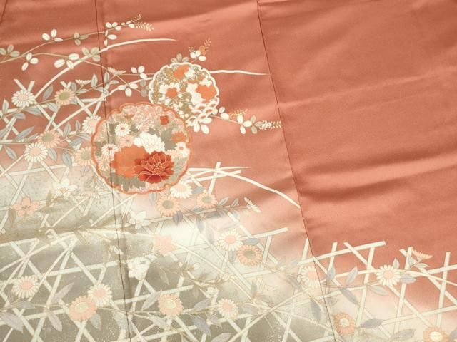＊振袖＊ 正絹　吉祥花文　暈し染め　金銀彩 正絹振袖 流水花文 暈し染め 金彩 振袖セット 振袖フルセット