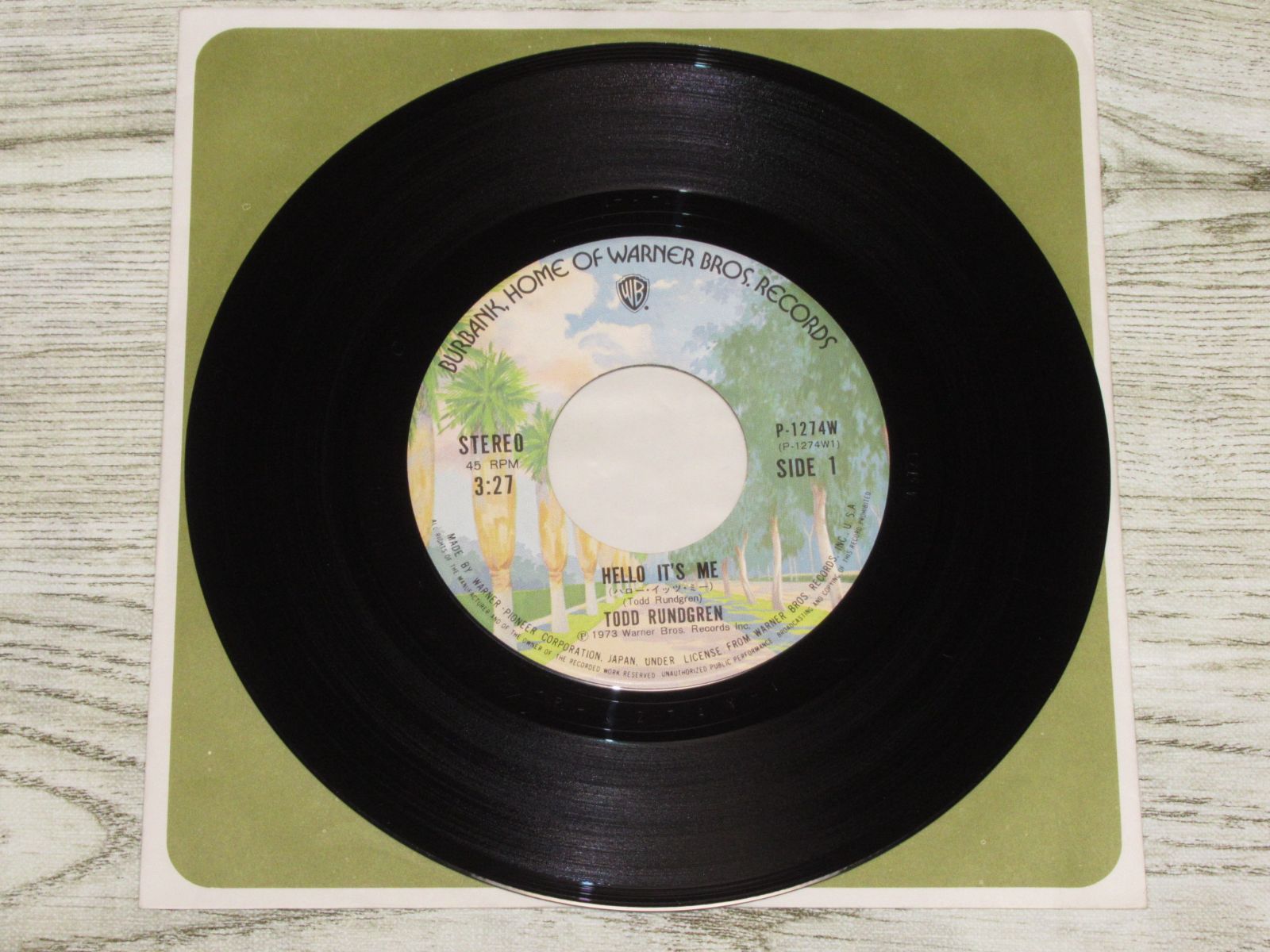 シングルレコード トッド・ラングレン ハロー・イッツ・ミー P-1274W 