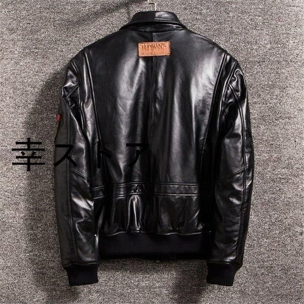 バッジ レザーコートメンズ