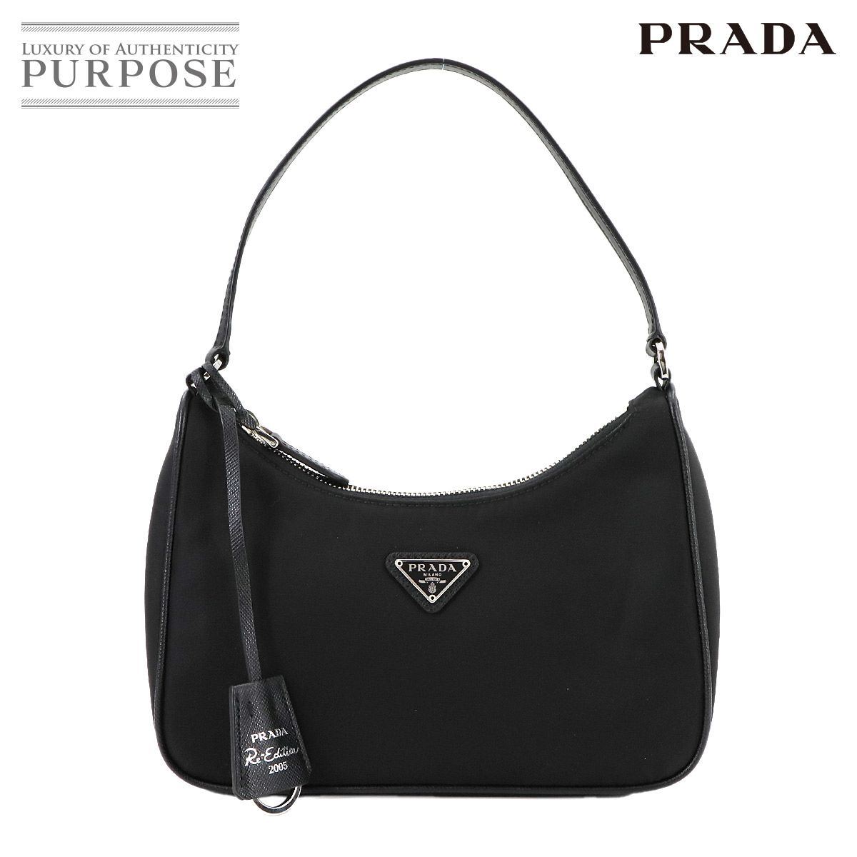 希少❗️美品‼️ PRADA 黒 レザー ハンドバッグBR1848