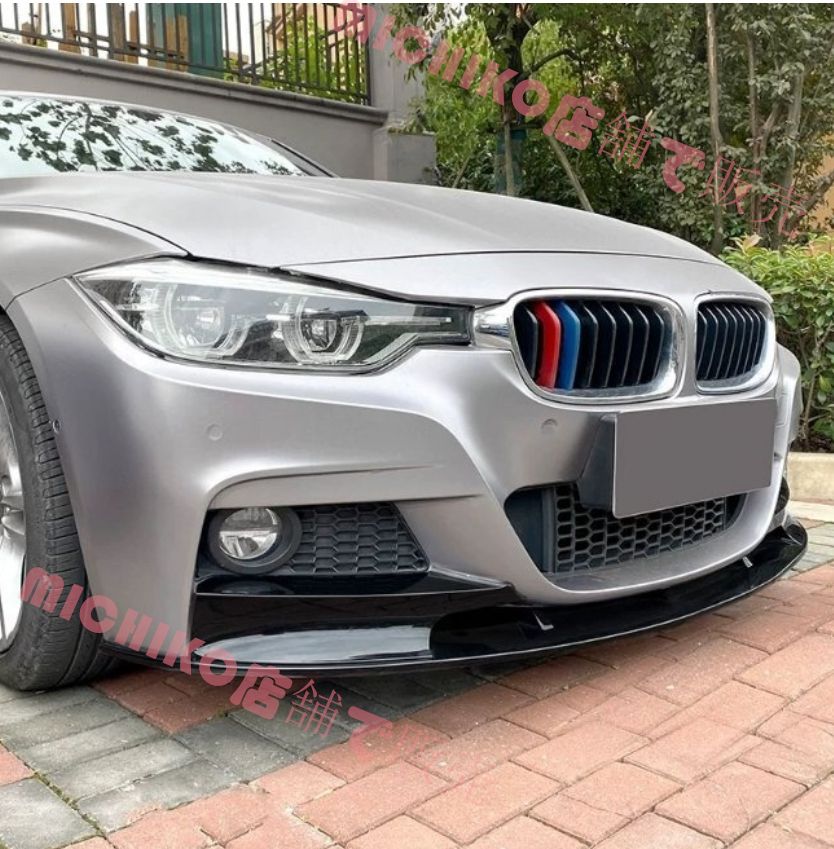 BMW 3シリーズ F30 F31 M-Tech 2013-2019 フロントバンパーカバー カナード リップスポイラー frp エア口 外装 カスタムパーツ FFCRYSTALESIA_COM