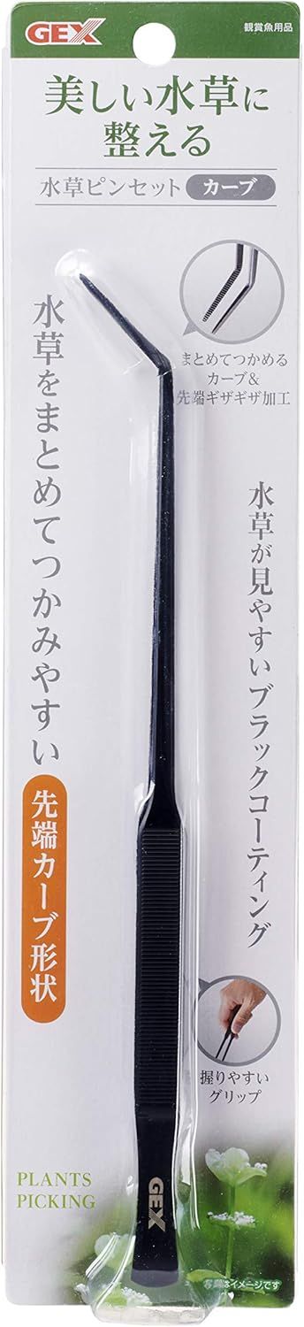 同梱不可 24個セット ジェックス ジェックス水草ピンセットカーブ黒