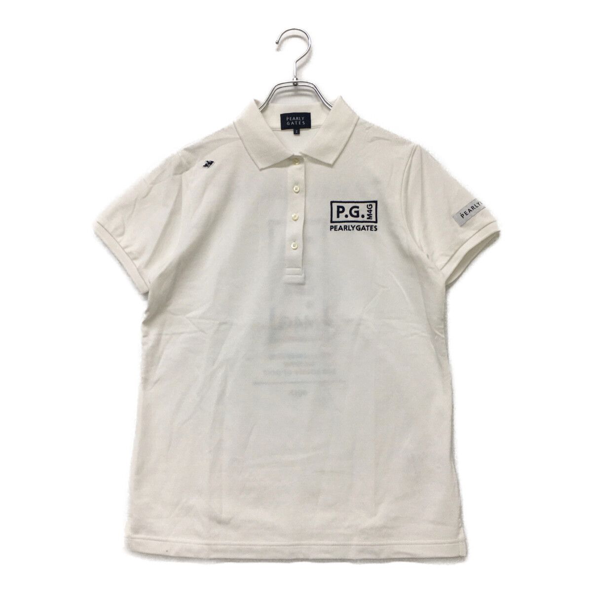 中古 レディース パーリーゲイツ PEARLY GATES 半袖ポロシャツ 2(L) 白
