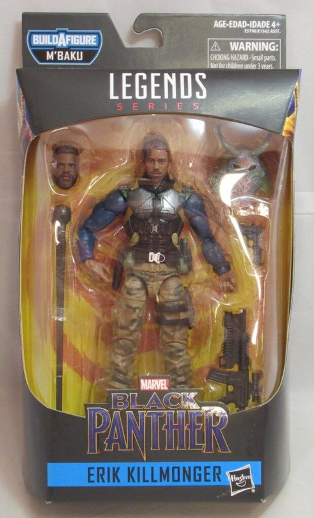 HASBRO M'BAKU BLACK PANTHER ERIK KILLMONGER 6インチ