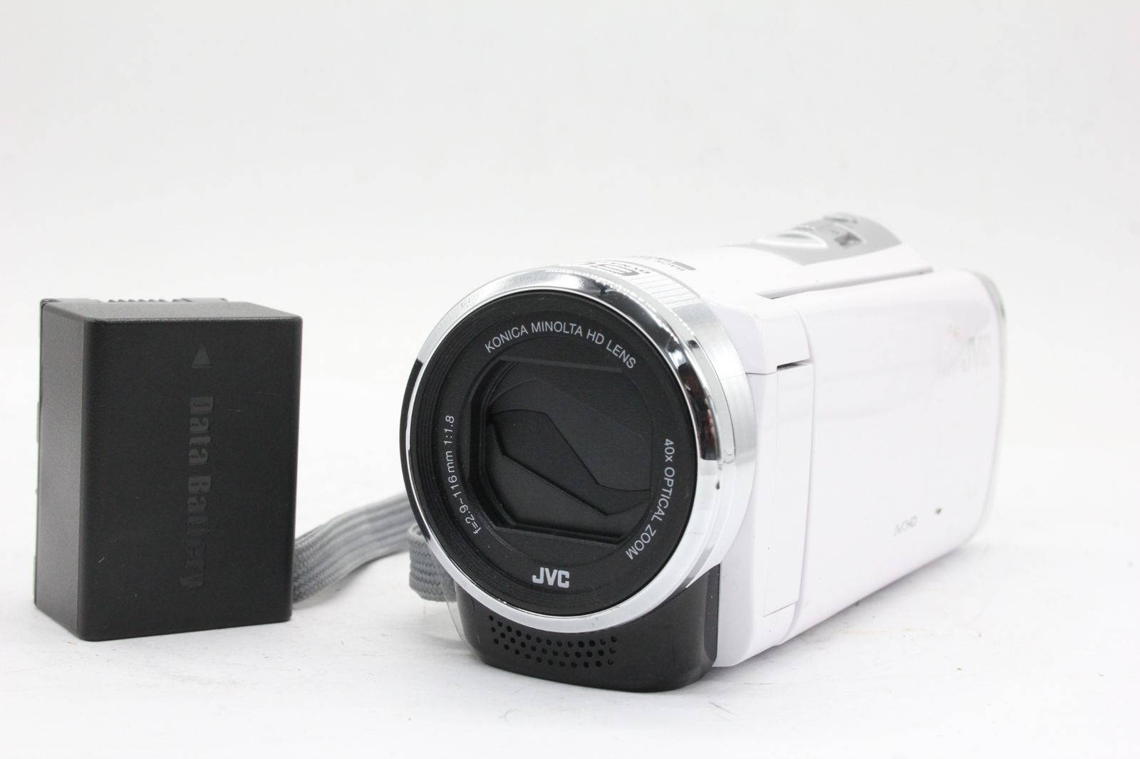 【返品保証】 【録画再生確認済み】JVC GZ-HM177-W ホワイト 60x バッテリー付き ビデオカメラ v1316