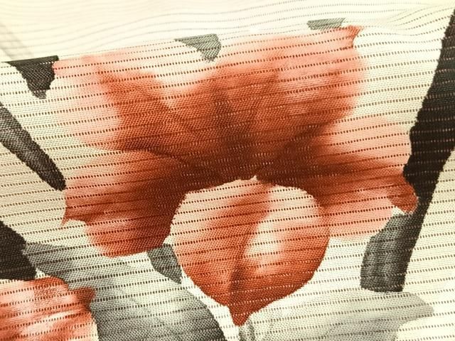平和屋着物▽訪問着　無双　紗袷　紗×絽　手描き　草花文　正絹　逸品　AAAW7915fy 平和屋着物▽訪問着 無双 紗袷 紗×絽 手描き 草花文 正絹 逸品