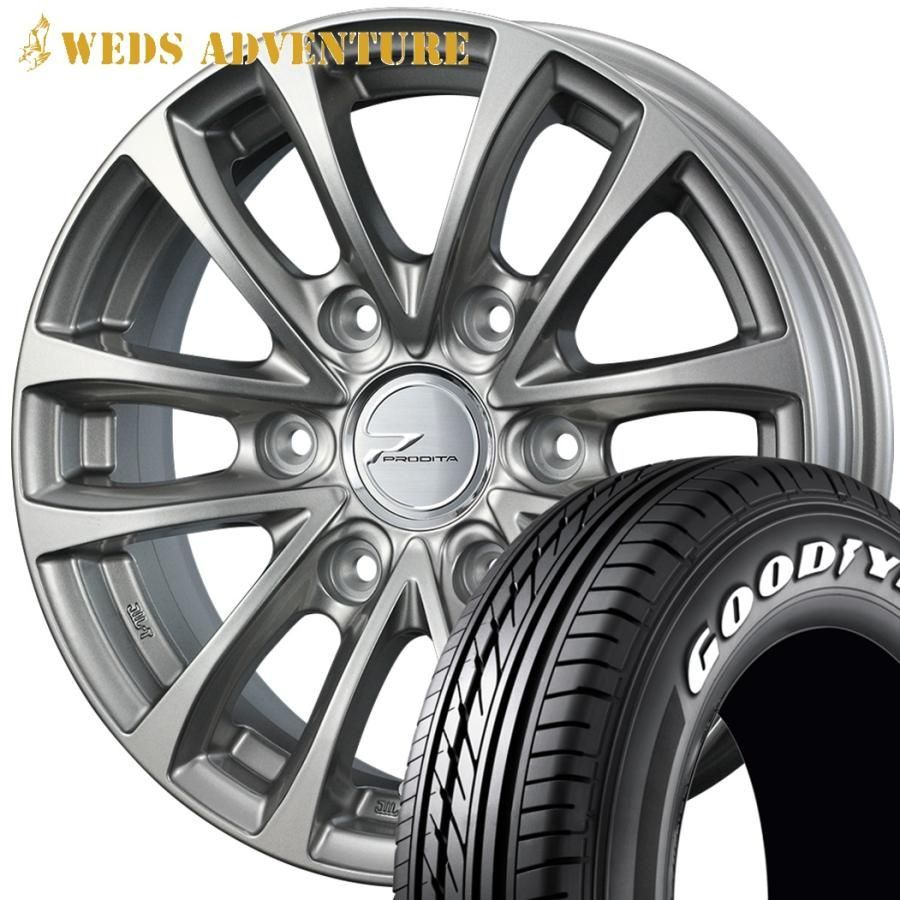 期間 ラジアル WEDS ウェッズ PRODITA HC プロディータ HC 15ｘ6.0 ＋33 6H 139.7 チタンシルバー ｘ４本 GY EAGLE 1 ナスカープラス 195 80R15