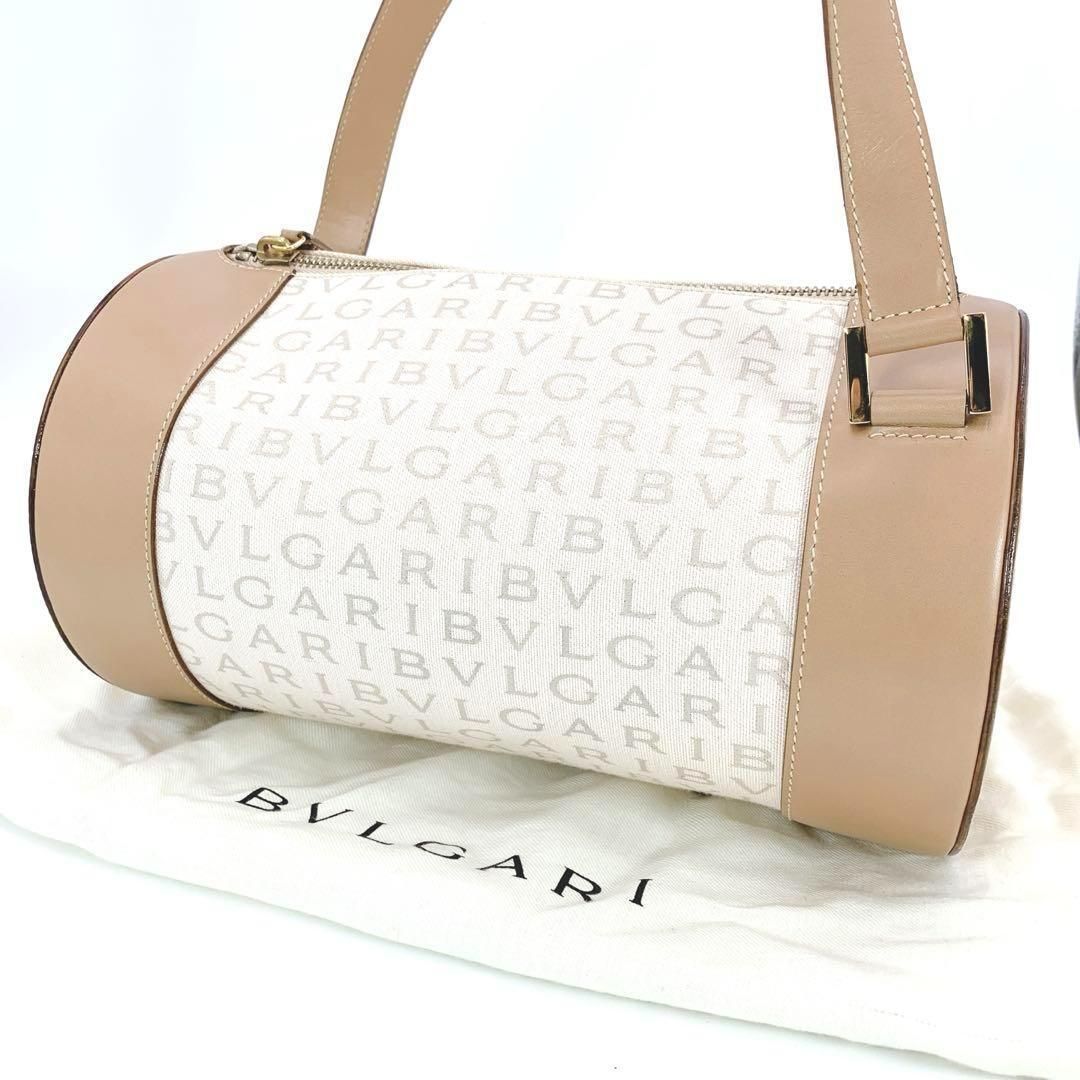 BVLGARI ブルガリ ロゴマニア ショルダーバッグ ミニボストン バレル型 