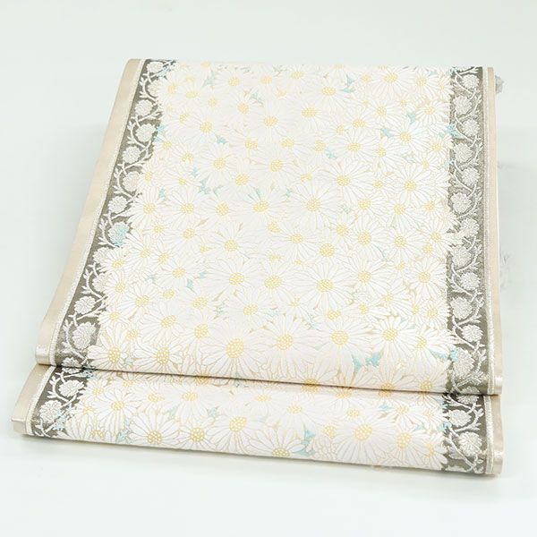 ofa2659 山口美術織物 唐織 袋帯 献上春菊文 お仕立て付き 2～3週間