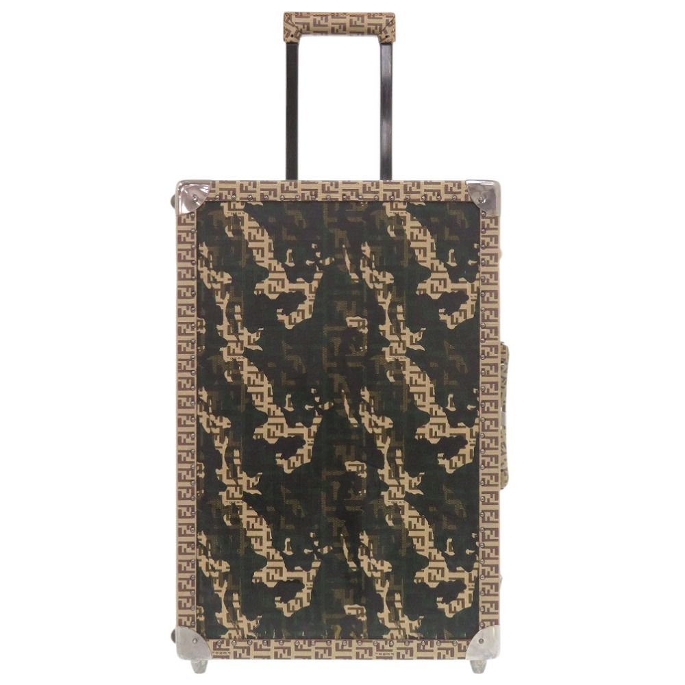 フェンディ VINTAGE ズッカ カモフラージュ 7VV060 PVC ベージュ トランク 迷彩 0467 FENDI