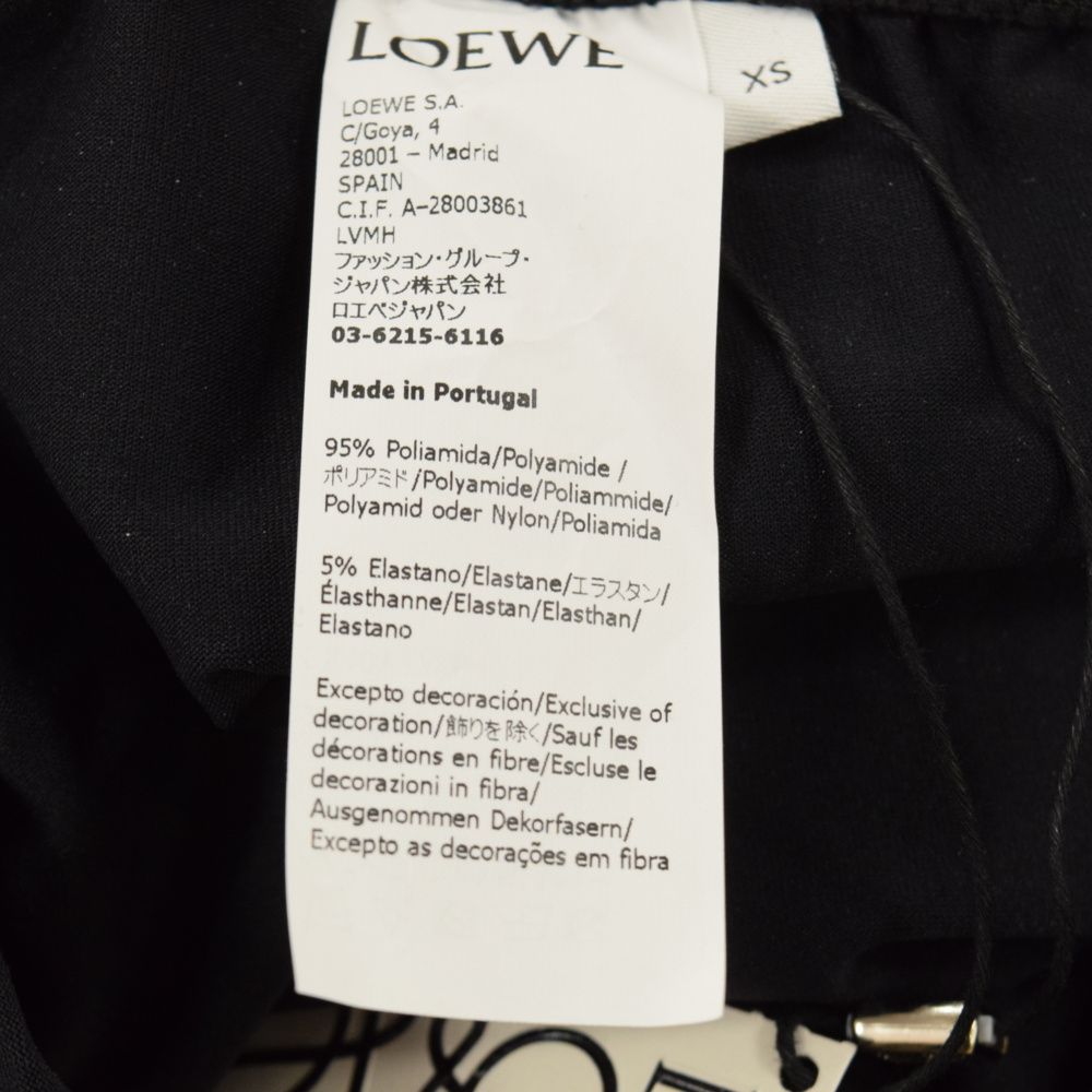 ☆品薄☆【LOEWE】ハイウエスト ブラック グレー ロゴ レギンス LOEWE (ロエベ) 22SS サイドロゴ レギンス ボトムス ナイロン