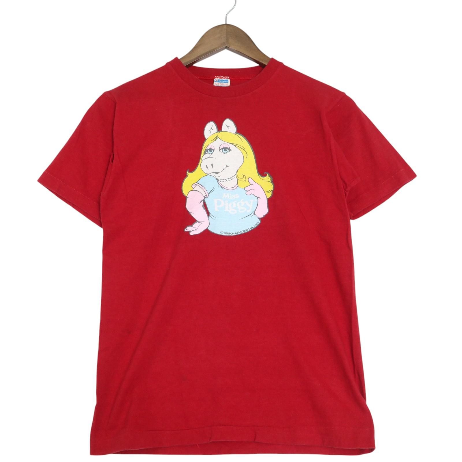 70年代 USA製 Champion チャンピオン マペット・ショー ミス・ピギー 半袖Ｔシャツ ヴィンテージ キャラクター（メンズ M ）古着 A4525