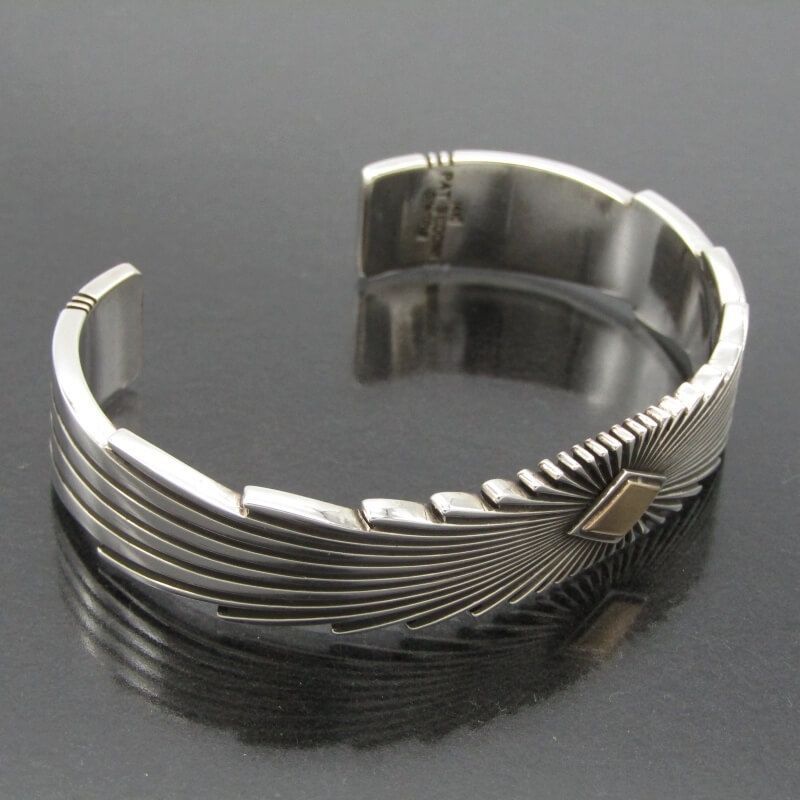 美品 Patricia Bedonie ナバホ族 バングル 14K サンバースト