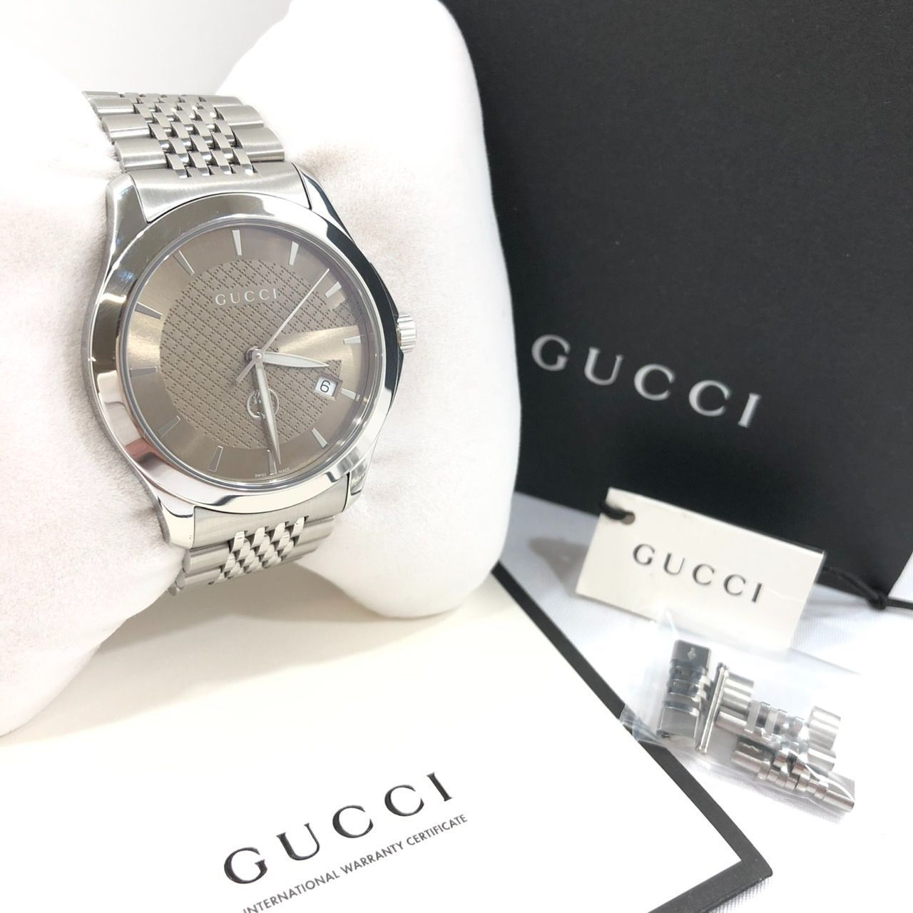 1点限り!!稼働美品!!】 GUCCI グッチ 126.4 Gタイムレス デイト