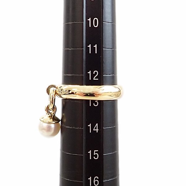 ティファニー アコヤ真珠 ドアノック リング K18イエローゴールド  