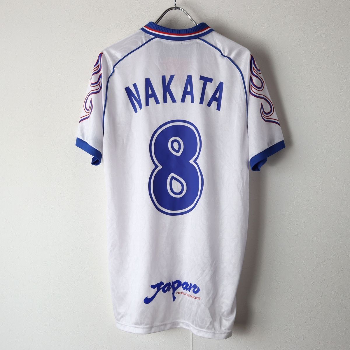 日本代表1998 中田英寿 98フランスW杯 長袖 炎モデル サイズO 日本代表1998 中田英寿 98フランスW杯 長袖 炎モデル サイズO