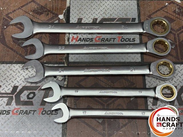 〇〇 スーパーツール GRW ギアレンチ 5本セット17 19 21 22 24 SUPERTOOL ハンズクラフト佐賀 品