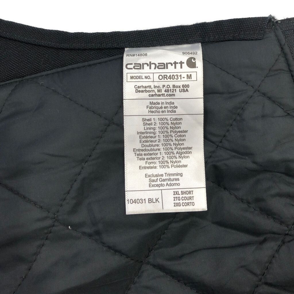 Carhartt カーハート 中綿 ダック ダブルニー ビブオーバーオール ブラック メンズ 2XL 古着 V3940 WWW_USTAUSTRALIA_COM_AU