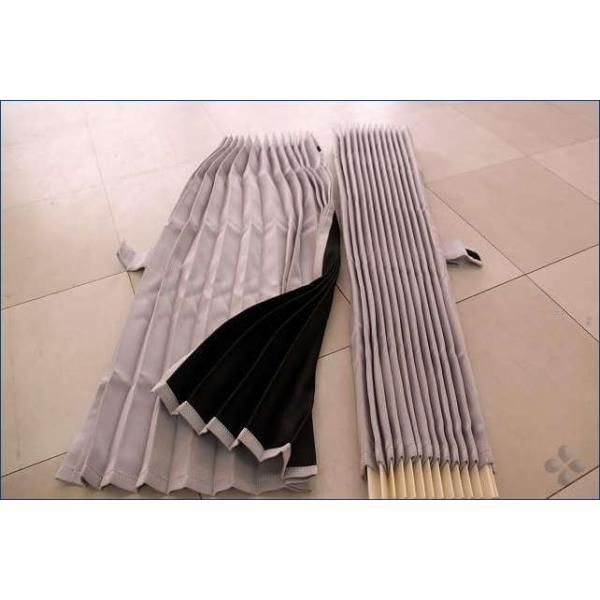 トラックカーテン センターカーテン プリーツ ハイルーフ140丈 遮光性 表グレー/裏黒 リバーシブル 巾120cmｘ140cm (左右2枚入り)