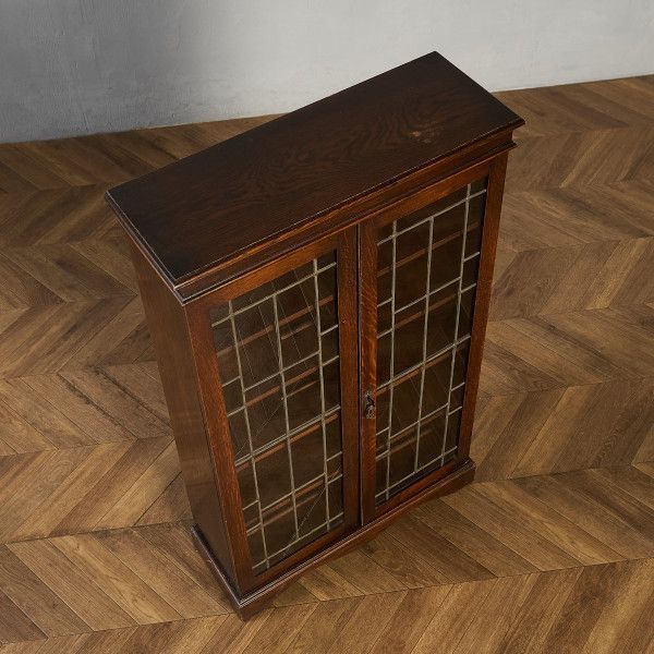 英国 クラシック オーク材 ブックケース 食器棚 オーク 本棚 書棚 ガラス キャビネット 94233 MARWIL-DEMENAGEMENTS_CH