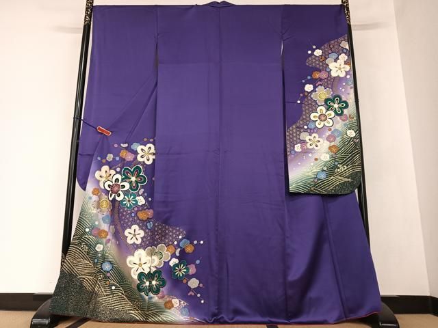 平和屋着物○豪華振袖・長襦袢セット 草花文 暈し染め 金彩 さが美扱い