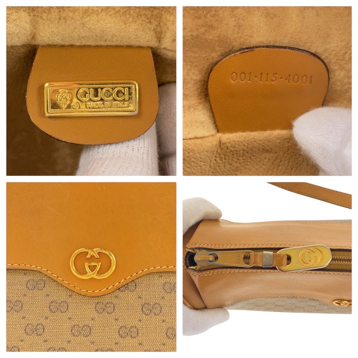 GUCCI グッチ ヴィンテージ オールドグッチ マイクロGG ブラウン
