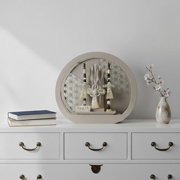 平安豊久作 10号 日向 モカ塗り 丸型破魔弓