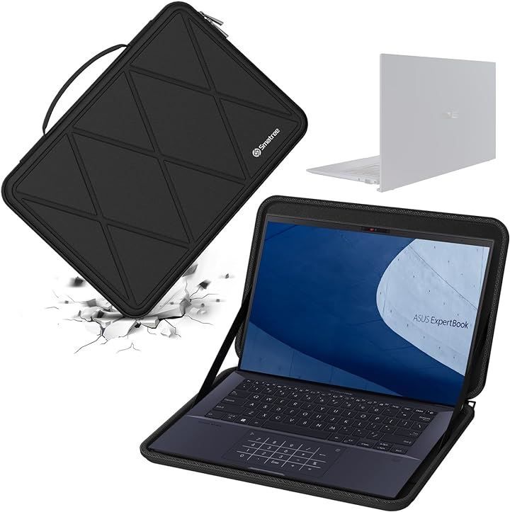 Smatree 互換品 ハードEVA保護スリーブケース 14インチ ASUS ExpertBook B9 OLED B9403ノートブックバッグ 14インチノードパソコンハードケース 防水(Black, For ASUS 14インチ（M41）)