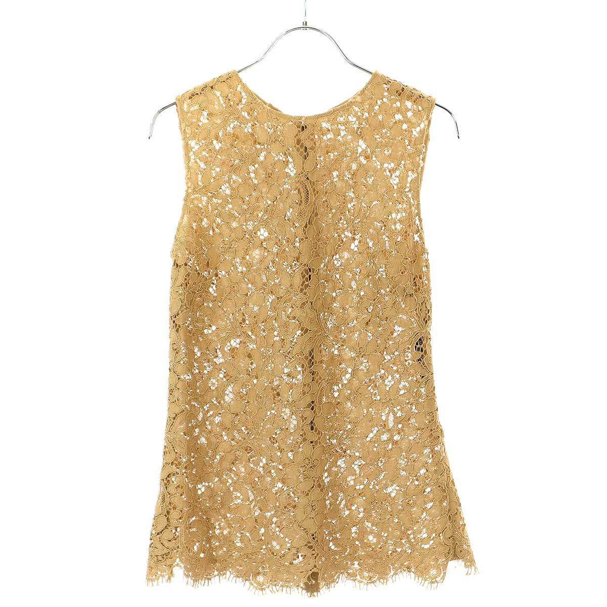 DOLCE & GABBANA ドルガバ 総レース ノースリーブ トップス L DOLCE & GABBANA ドルガバ 総レース ノースリーブ トップス L