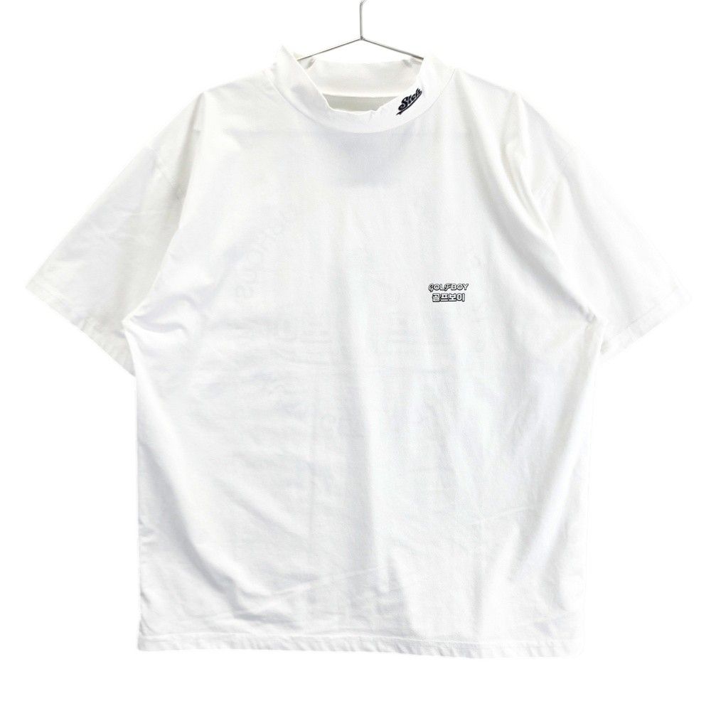 サイズ：M STCH SEVENTYTWO CLUBHOUSE ×GOLFBOY ハイネック 半袖Tシャツ  ホワイト系 [240101486886] ゴルフウェア メンズ ストスト サイズ：M STCH SEVENTYTWO CLUBHOUSE ×GOLFBOY ハイネック 半袖