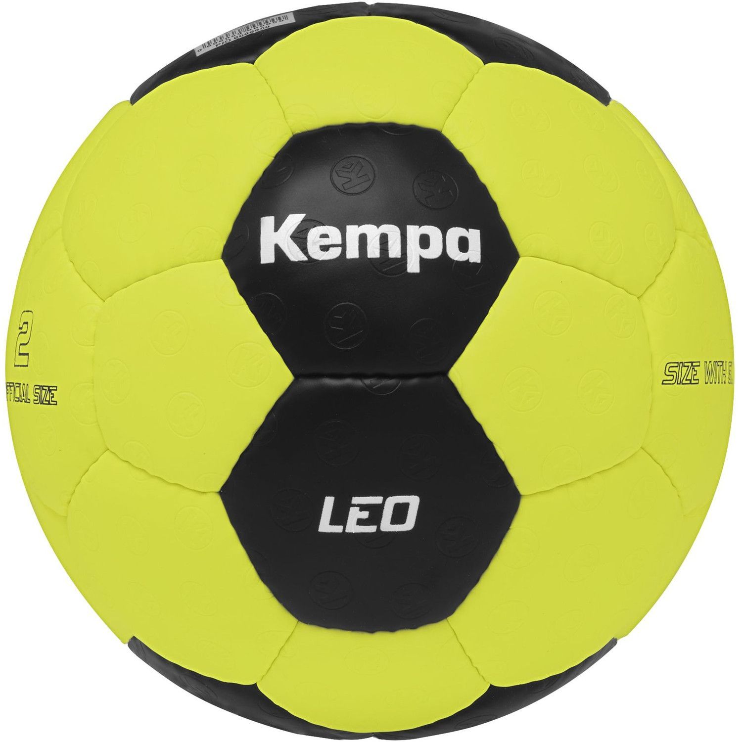 【ハンドボール】Kempa（ケンパ）Leo０号、1号、2号、３号球 ブラック＆イエロー