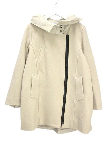 キューブキューブ Cube-Cube 切替 コート 40 ウール 中綿 アイボリー系 アウター 上着