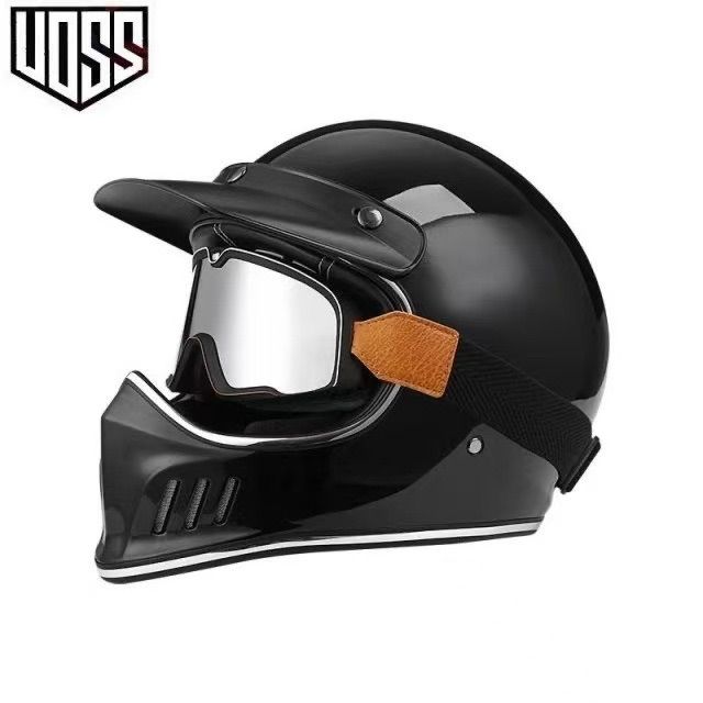Gulf ジェットヘルメット 青・オレンジ バブルレンズ付き バイザー付き Gulf ジェットヘルメット 青・オレンジ バブルレンズ付き