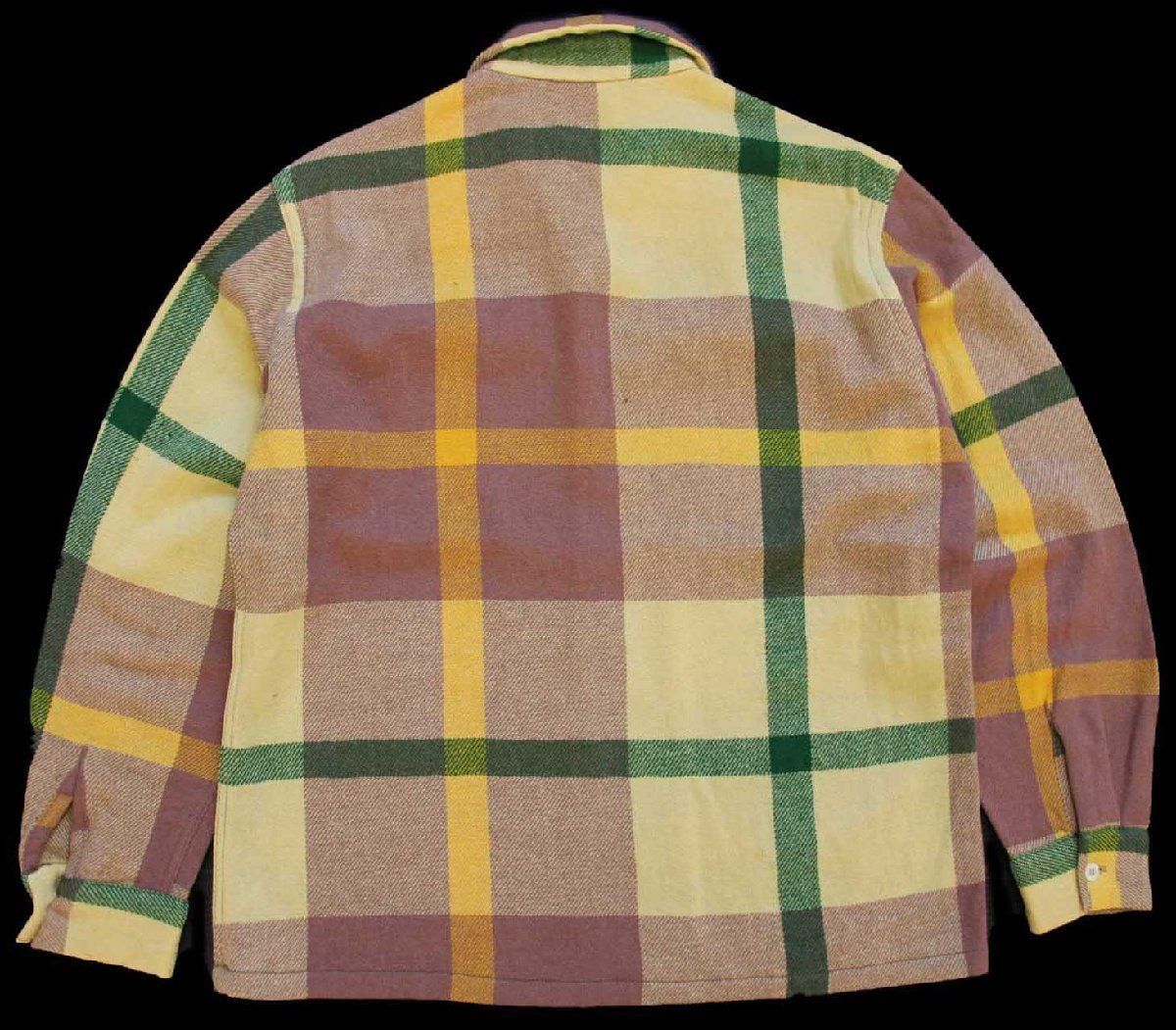 Vtg 50s McGREGOR Red Plaid Wool Long Sleeve Button Down