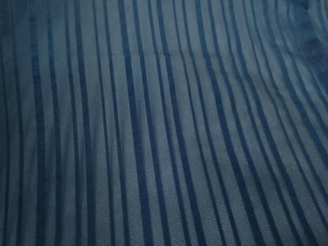 平和屋着物＊夏物 色無地 舞葉紋紗 青藍色 正絹 逸品 DAAS5306ya 平和