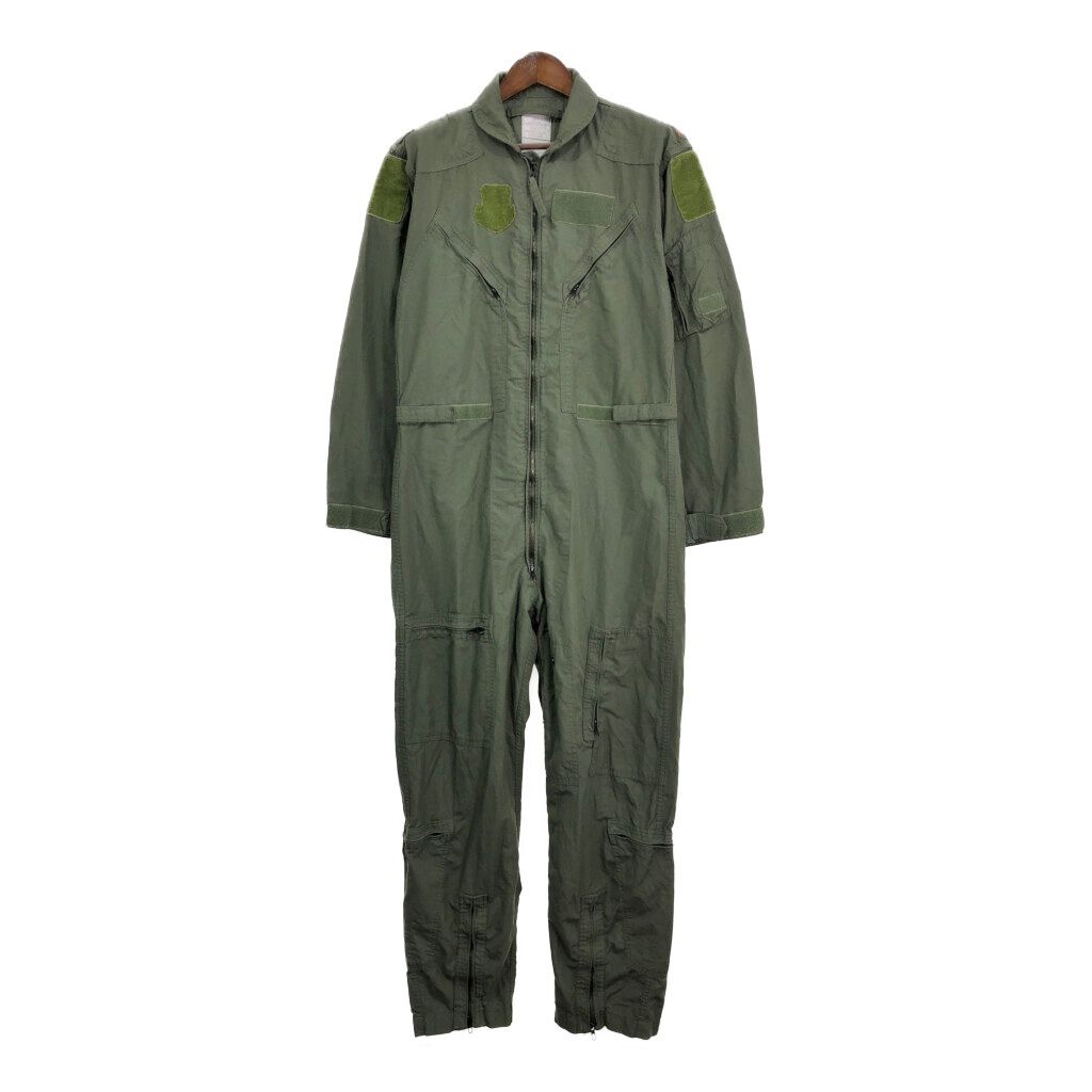00年代 米軍実物 U.S.AIRFORCE CWU-27/P フライトスーツ オールインワン ミリタリー セージグリーン (メンズ 42 L) 中古 古着 S1661