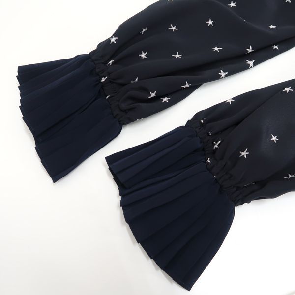 MUVEIL ロングワンピース 長袖 MA93FA702 #38 ネイビー 紺 星柄