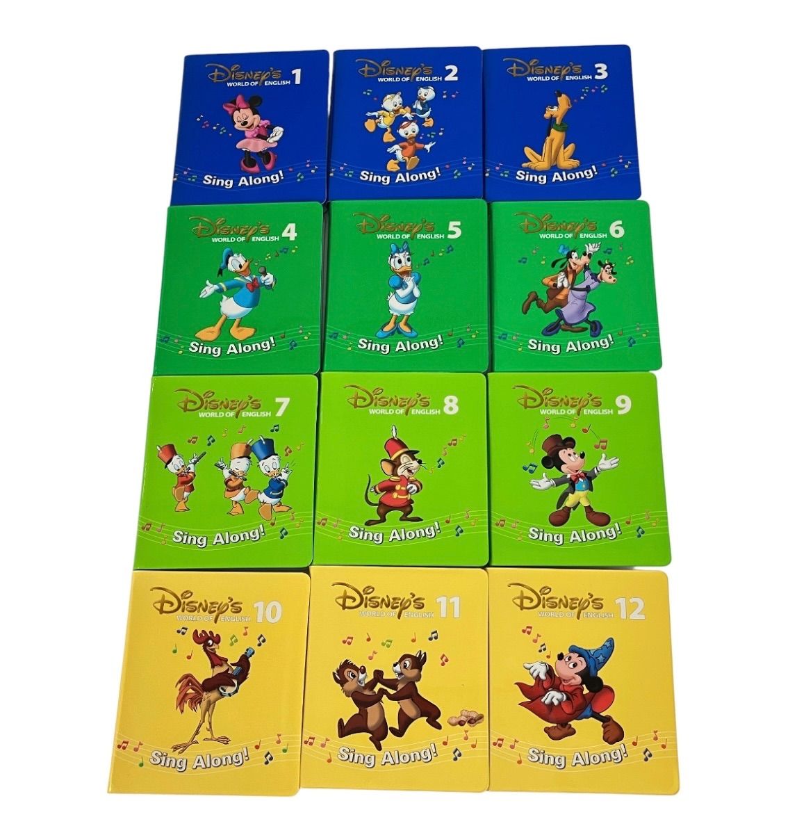 Disney's Sing Along! シリーズ全12巻新子役 2016年購入 シングアロングセット 新子役 DVD12枚 絵本＆CD 字幕
