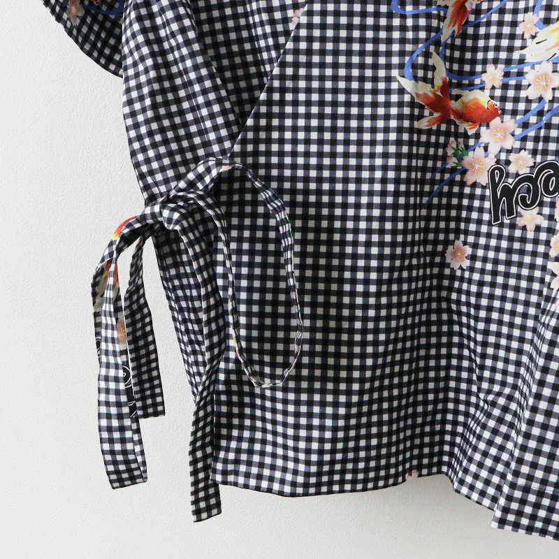 Lois CRAYON/&amp;ellecyギンガムチェックプリントブラウス tops Lois CRAYON - ☆新品☆&ellecy アンドエルシー ブラウス チェック 猫