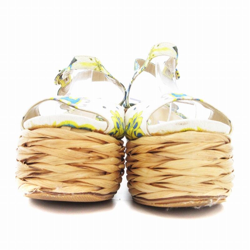 *DOLCE&GABBANA*花柄 ストラップ付プラットフォームサンダル DOLCE&GABBANA*花柄 ストラップ付プラットフォームサンダル