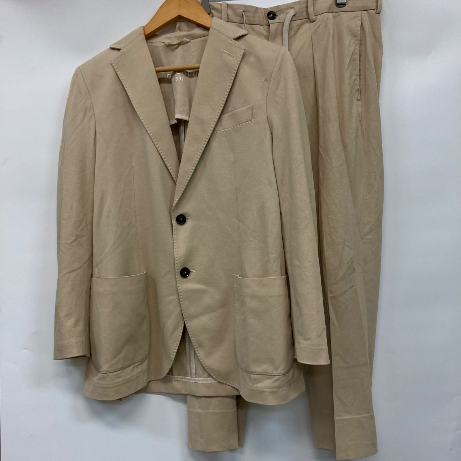 CIRCOLO チルコロ セットアップ テーラードジャケット パンツ フォーマル ベージュ メンズ レディース 48サイズ CS108