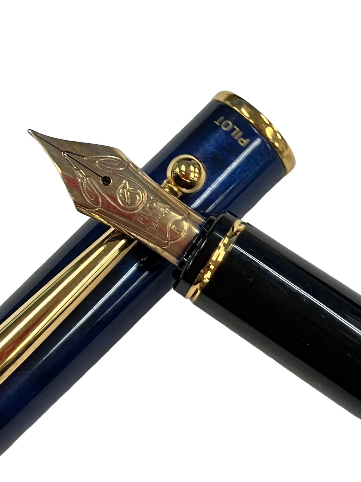 パイロット　グランセ　マーブル 万年筆 14K パイロット万年筆 グランセ 14K マーブル ブルーu0026ブラック