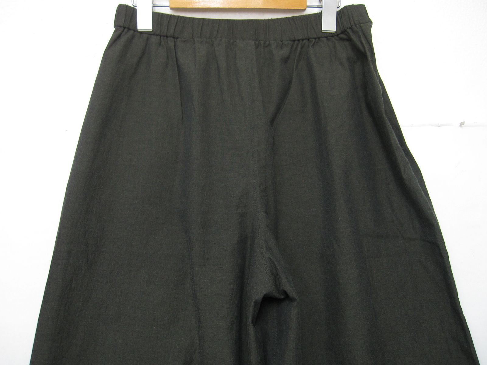 クリーニング保管 慈雨 ジウ JIU センソユニコ コットン ワイドパンツ ボトムス ウエストゴム カーキ色 Lサイズ40 春夏秋用 管理番号L29362SSS26-250927-1K 198