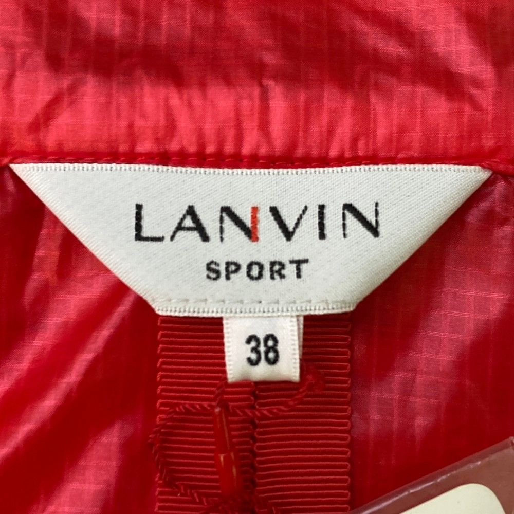 サイズ：38 LANVIN SPORT ランバン スポール  ジップジャケット 薄手 チェック柄 レッド系 [240101463277] ゴルフウェア レディース ストスト サイズ：38 LANVIN SPORT ランバン スポール ジップジャケット