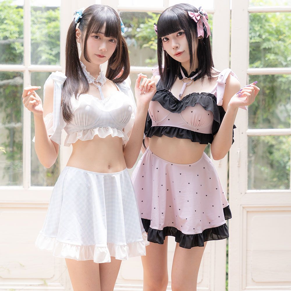 夢展望公式 [新品未使用] 6WAYハートチョーカー水着 [ピンク