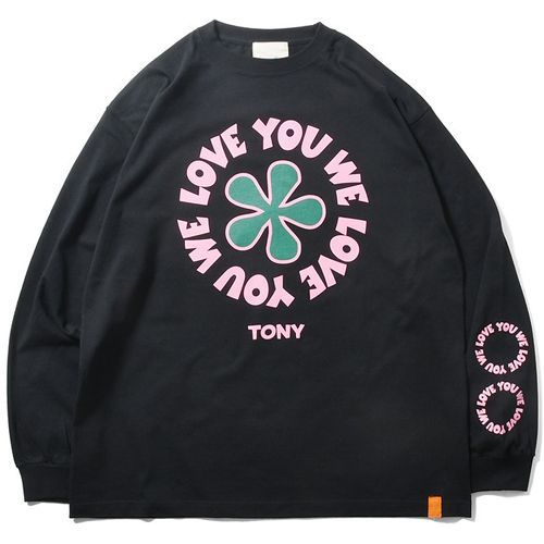 【新品タグ付き】【TONY TAIZSUN/トニータイズサン】TONY WE LOVE YOU LS TEE　BLACK　ロングスリーブTシャツ　各種サイズあり