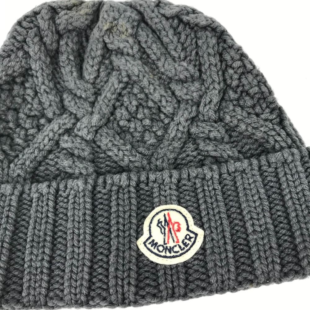 MONCLER モンクレール ニット帽 ワッペン ウール - メルカリ